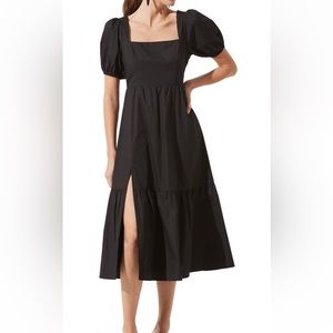 ASTR POPLIN TIERED MAXI